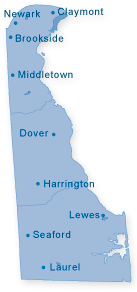 Map of Delaware