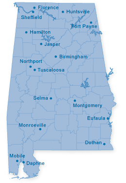 Map of Alabama