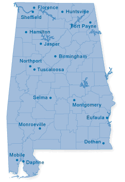 Map of Alabama