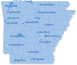 Map of Arkansas