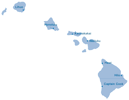 Map of Hawaii