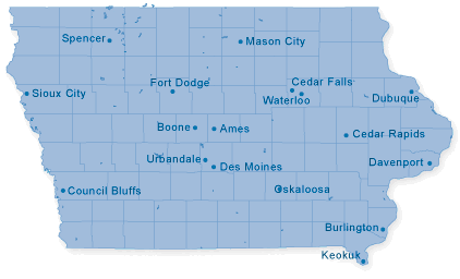 Map of Iowa