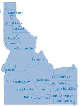 Map of Idaho