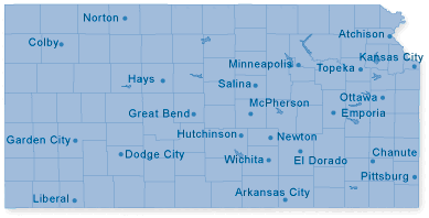 Map of Kansas