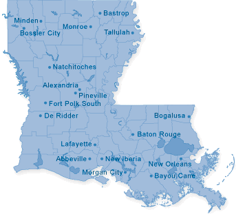 Map of Louisiana