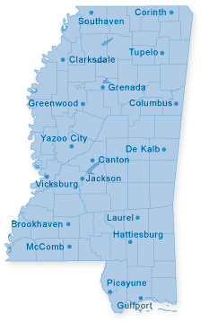 Map of Mississippi