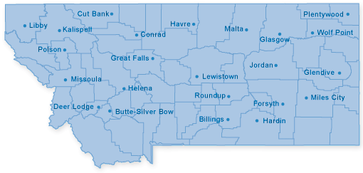 Map of Montana