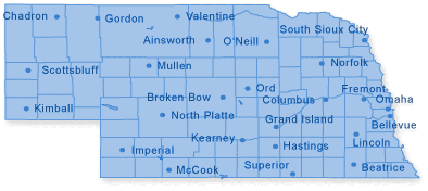 Map of Nebraska