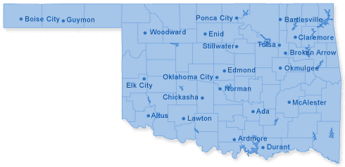 Map of Oklahoma