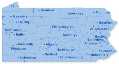 Map of Pennsylvania