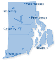 Map of Rhode Island