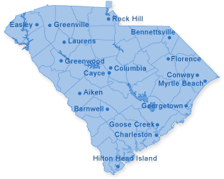 Map of South Carolina