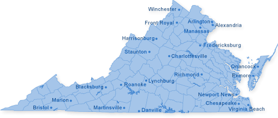 Map of Virginia