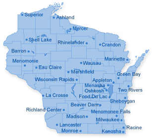 Map of Wisconsin