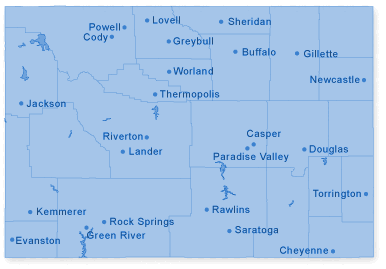 Map of Wyoming